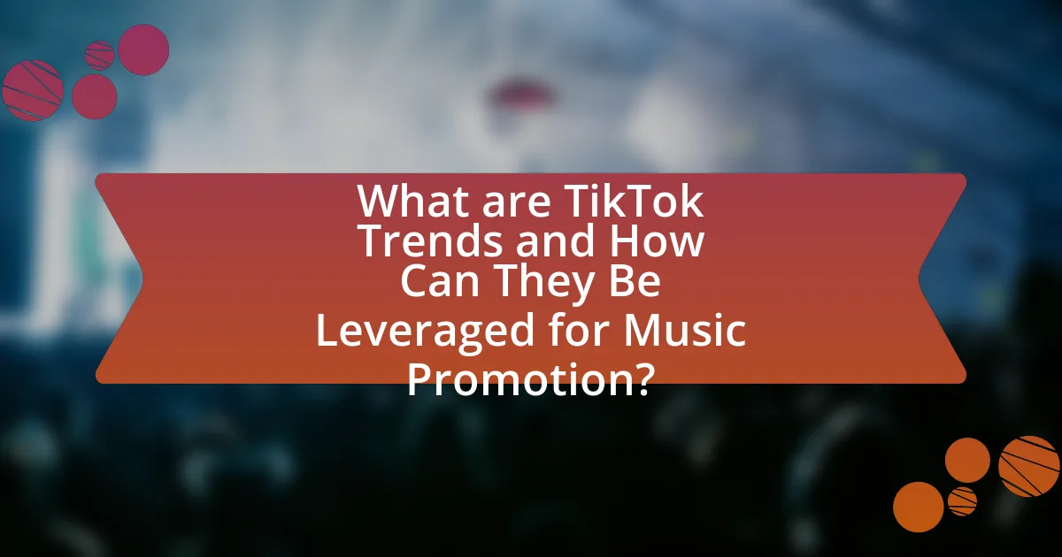 What are TikTok Trends and How Can They Be Leveraged for Music Promotion?
